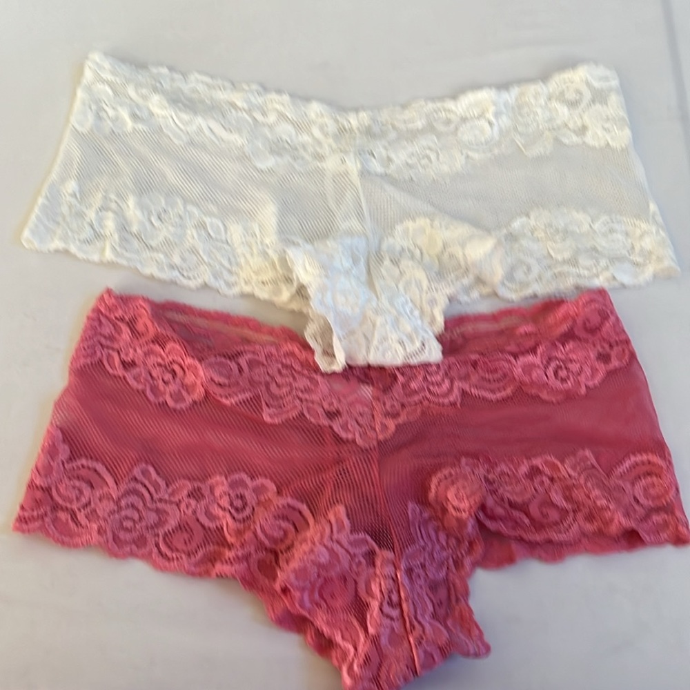 Fredrick’s of Hollywood  2 pairs of lace cheeky panties NWOT